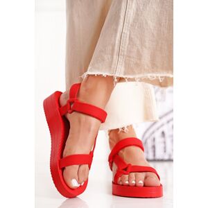 Červené pryžové sandály Holly