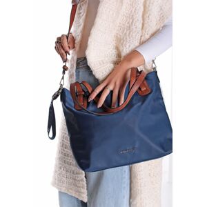 Tmavě modrá shopper kabelka na rameno 2-61128