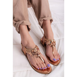 Bronzové nízké sandály Anisha