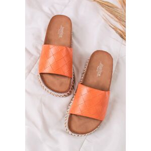 Oranžové platformové pantofle Samile