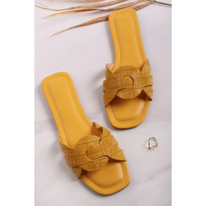 Žluté nízké pantofle Bea