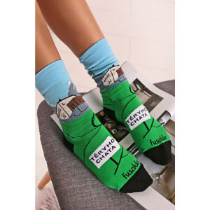 Modro-zelené ponožky Cabin