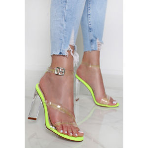 Neonově-zelené sandály Rochelle