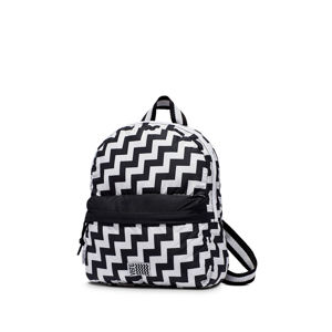 Černo-bílý vzorovaný mini batoh As If