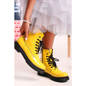 Žluté kotníkové boty 1-25833