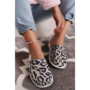 Černo-bílé leopardí pantofle Jane