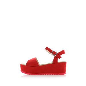 Červené platformové sandály Sely