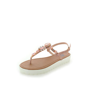 Růžovo-zlaté sandály 47907