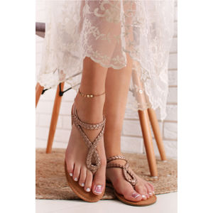 Růžovozlaté sandály 34263