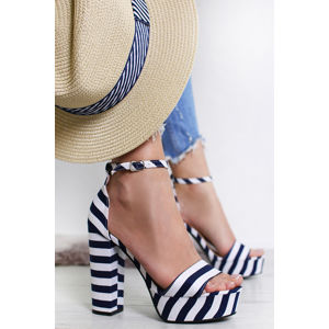 Modro-bílé sandály Vannie