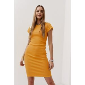 Žluté krátké bavlněné šaty TS286