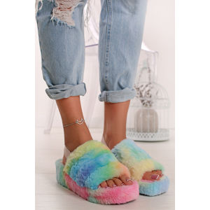 Vícebarevné plyšové sandály Pilar