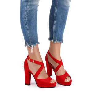 Červené sandály Hannah