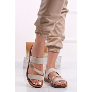 Béžové nízké sandály Faye