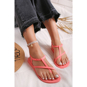 Růžové gumové sandály Class Wish