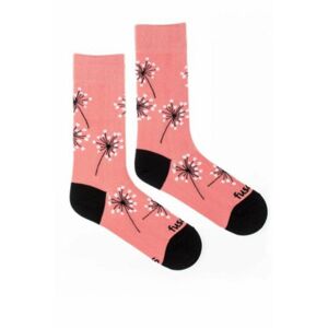Růžové vzorované ponožky Zaláskovaná pampeliška