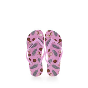 Růžové pantofle Kaja Printed