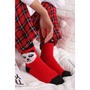 Černo-červené pyžamové kalhoty a ponožky Cozy Toesie Pant