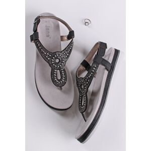 Černé nízké sandály 8-28704