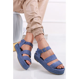 Modré platformové sandály Rienne