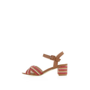 Červeno-hnědé sandály Carrie