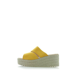 Žluté platformové pantofle Maurice