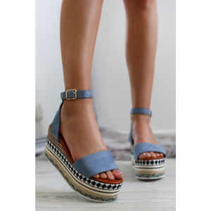 Modré platformové sandály Alison