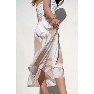 Béžovo-smetanová vzorovaná maxi sukně Claire