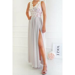 Béžovo-smetanové dlouhé šaty Chiara