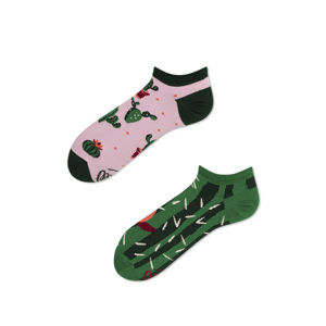 Zeleno-růžové kotníkové ponožky Summer Cactus Low