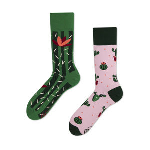Zeleno-růžové ponožky Summer Cactus