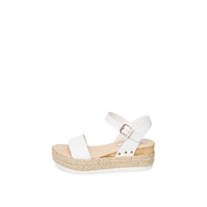 Bílé kožené platformové sandály Chiara