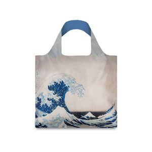 Béžovo-modrá taška Loqi Hokusai The Great Wave
