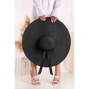 Čierny dámsky slamený klobúk Victoria