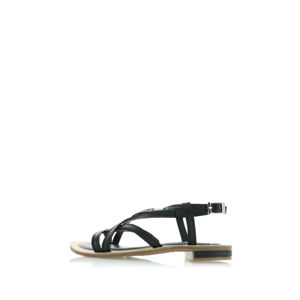 Černé kožené sandály 5-28120