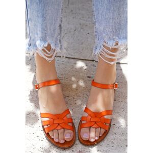 Oranžové nízké sandály Luisa