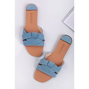 Modré nízké pantofle Pilar