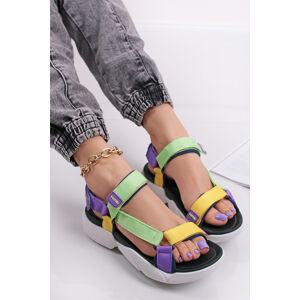 Vícebarevné nízké sandály Eloise