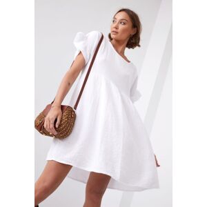 Bílé krátké bavlněné šaty 22177