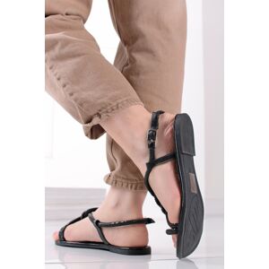 Černé nízké sandály Naila