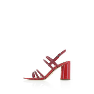 Červené kožené sandály 1-28034