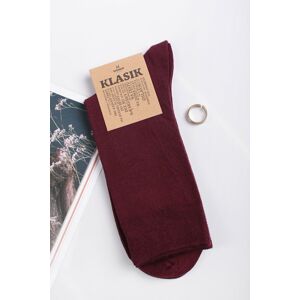 Bordové bavlnené ponožky Klasik
