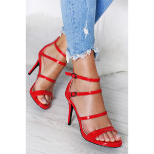 Červené sandály Fabiola