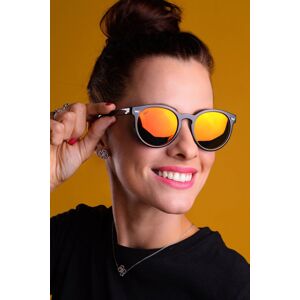 Černo-oranžové polarizační sluneční brýle Checkie