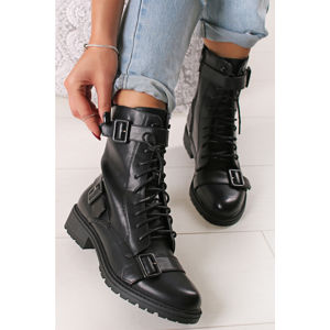Černé kotníkové boty Fauve