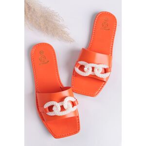 Oranžové nízké pantofle Giada