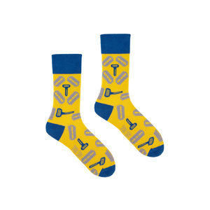 Žluto-modré ponožky Spox Sox Razor Blades