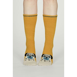Žluté vzorované ponožky Rebecca Fuzzy Socks