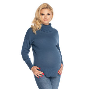 Modrý těhotenský pulovr 70037