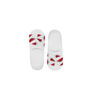 Bílé vzorované balerínkové ponožky WJFNSFUN19-04